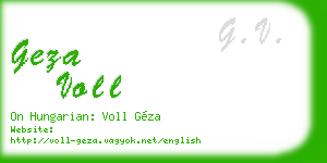 geza voll business card
